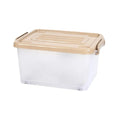 Large Transparent Storage Box with Secure Lid and Handles